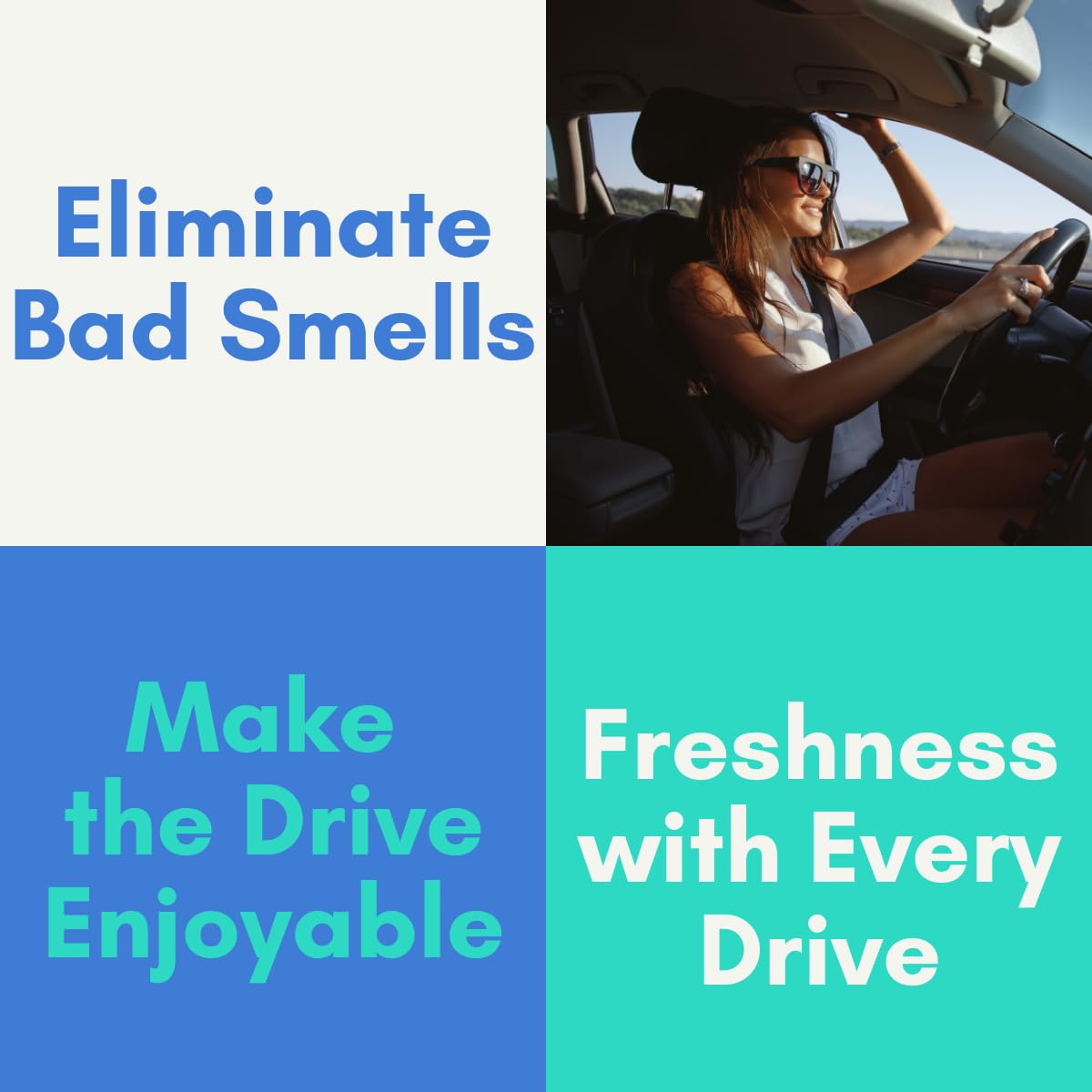 Air Jungles Lemon Ginger Scent Car Air Freshener Clip, 6 Vent Clips, 4Ml Each, Long Lasting Air Freshener, Up To 180 Days Car Re