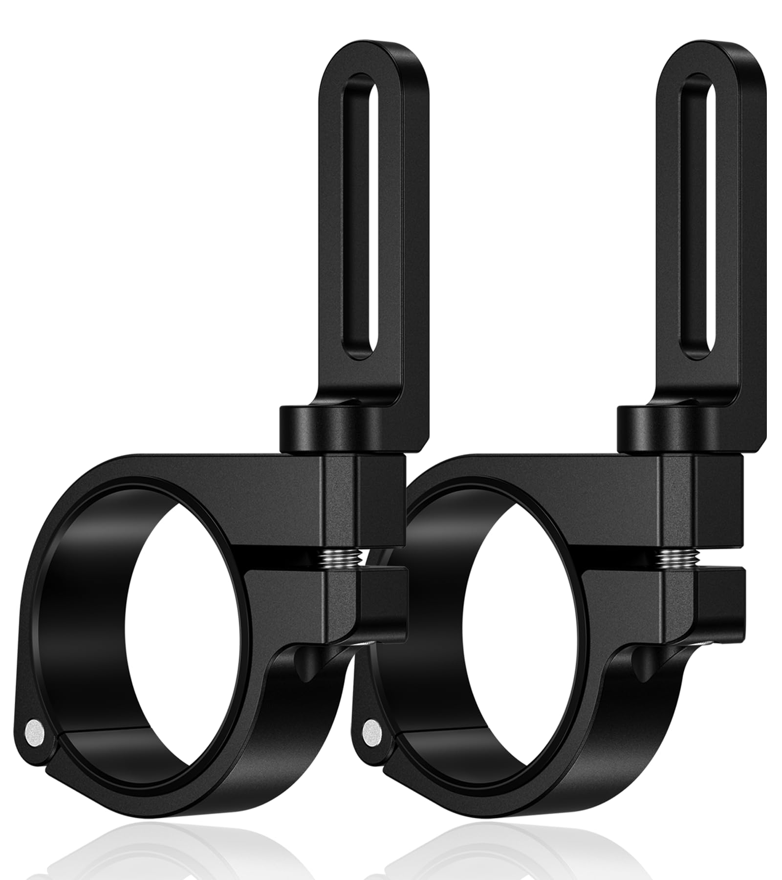 VAZESWIN 2PCS UTV Light Bar Mounts, Sturdy Aluminium Alloy LED Light Mounting Brackets, 360 Rotating Adjustable UTV Roll Bar Cla