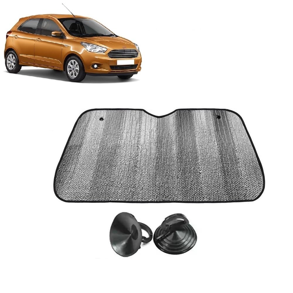 Car Windshield Sun Shade UV Rays Protector Silver Sunshade Solar Reflective Suitable for Figo T2