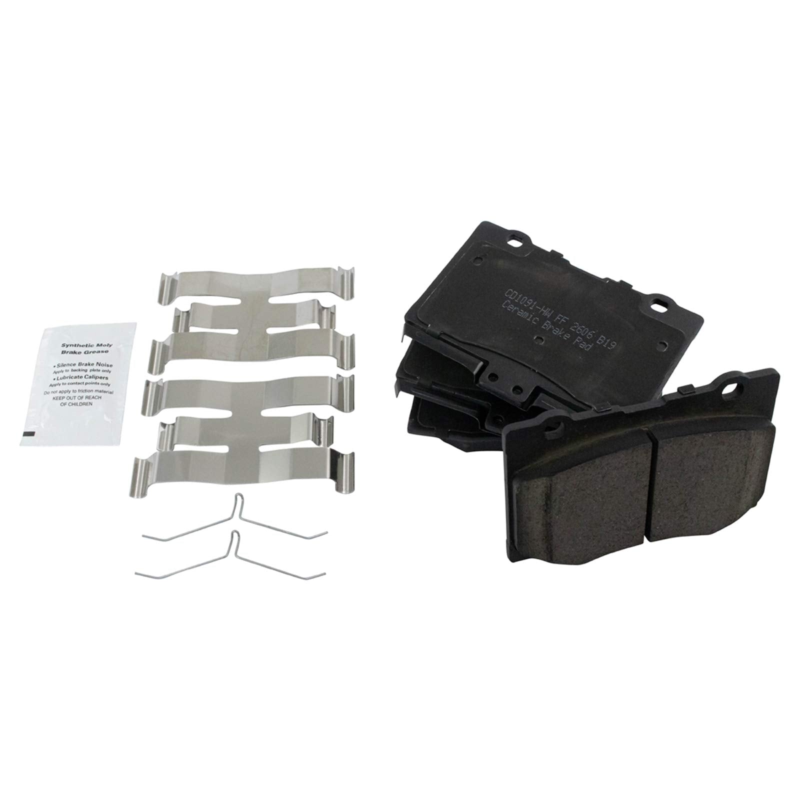TRQ Front Brake Pads Ceramic Compatible with 2005-2012 Acura RL