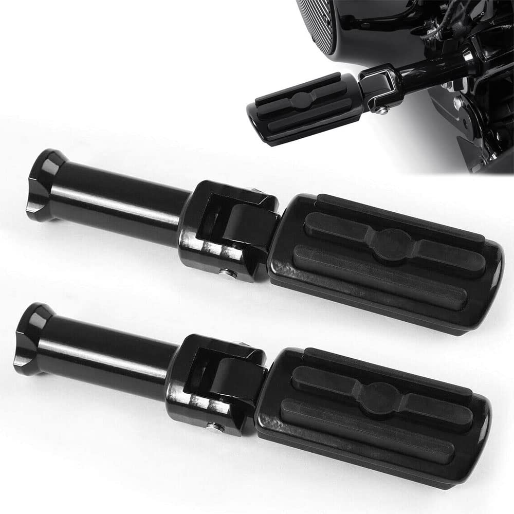 Wowtk Passenger Footpegs With Support Mounting Kit For Harley Softail 2018-2024 Deluxe Fat Boy Heritage Sport Glide Softail Slim