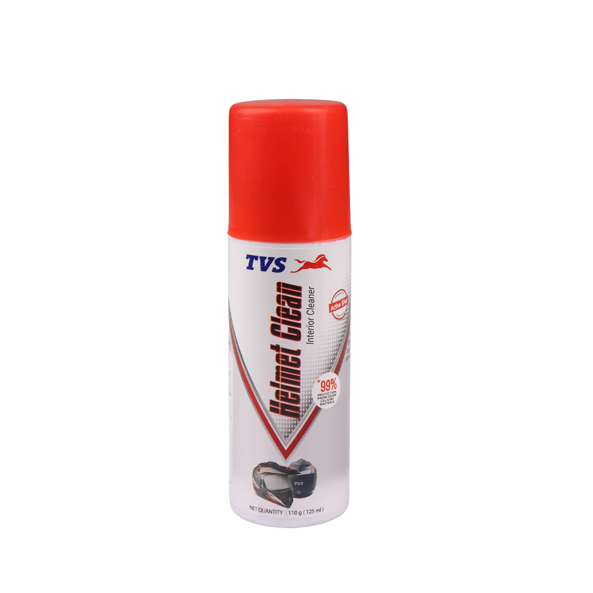 TVS Helmet Interior Cleaner 125ml | Removes Dirt, Grime & Odor | AntiAllergic Velveteen Lining Safe | AntiFog Formula | Fresh 