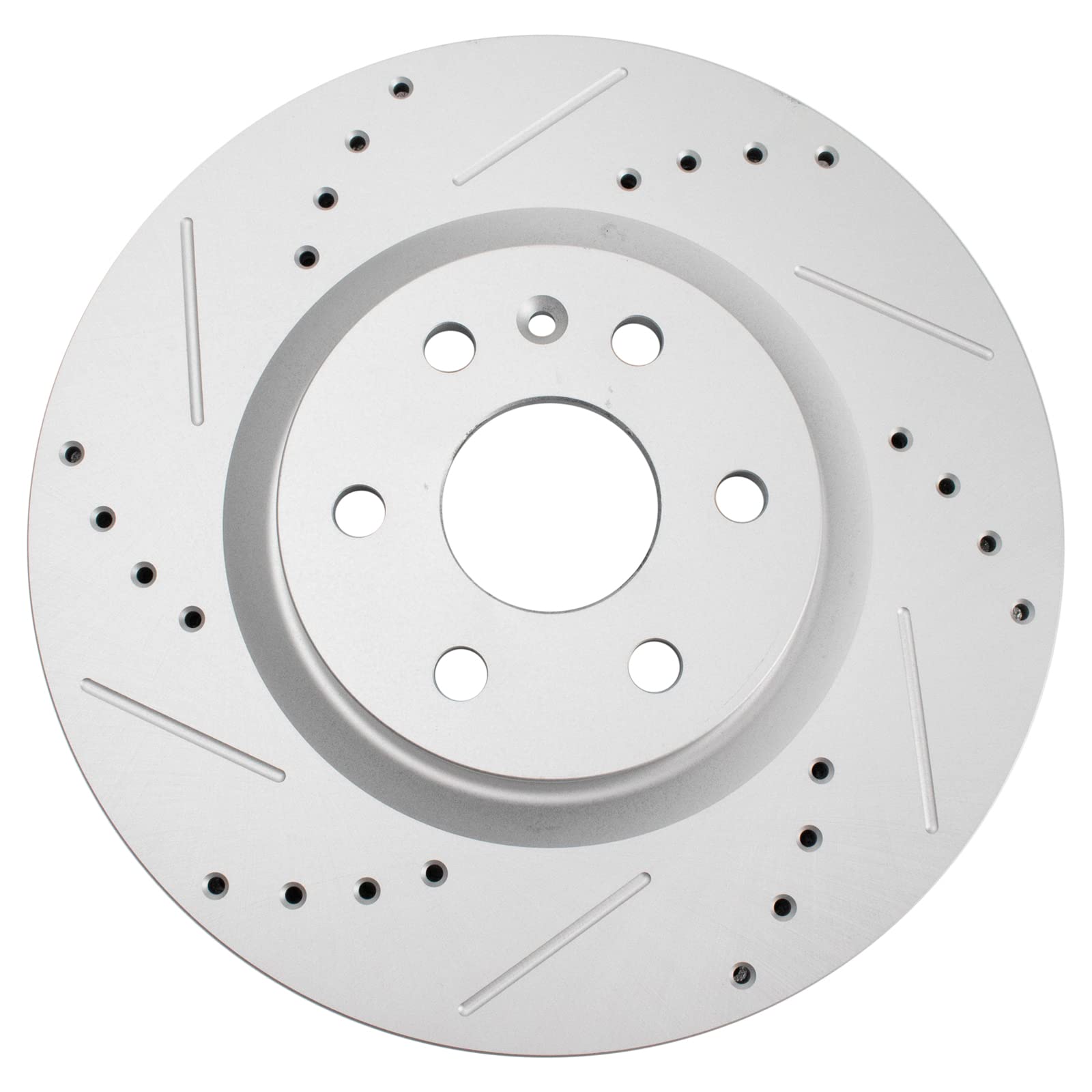 Trq Front Performance Brake Rotors Set Premium G-Coated Cross Drilled & Slotted Compatible With 2010-2016 Cadillac Srx 2011 Saab