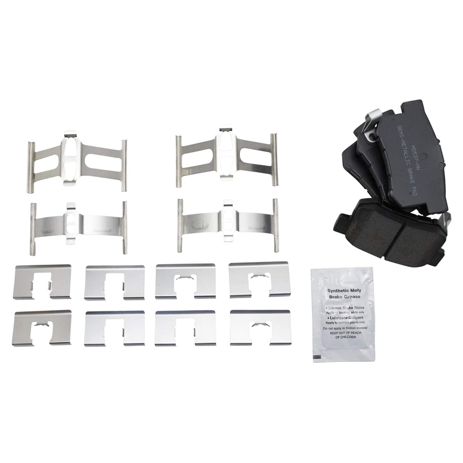 Trq Rear Brake Pad & Rotor Kit Brake Pads Brake Rotor Semi-Metallic Compatible With 2016-2019 Acura Ilx 2005-2007 Honda Accord