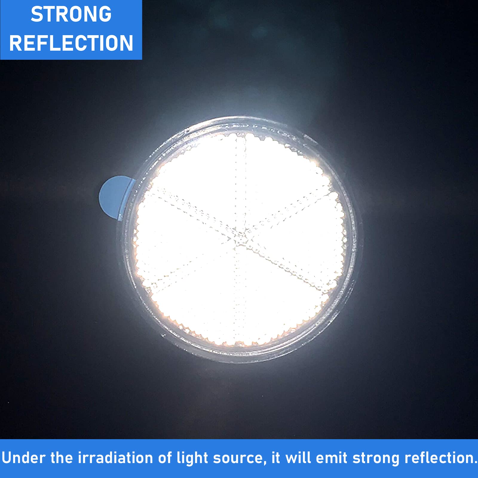 Reflector Self Adhesive Round 80mm Safety Waterproof Stick on for Driveway Mailbox Trees