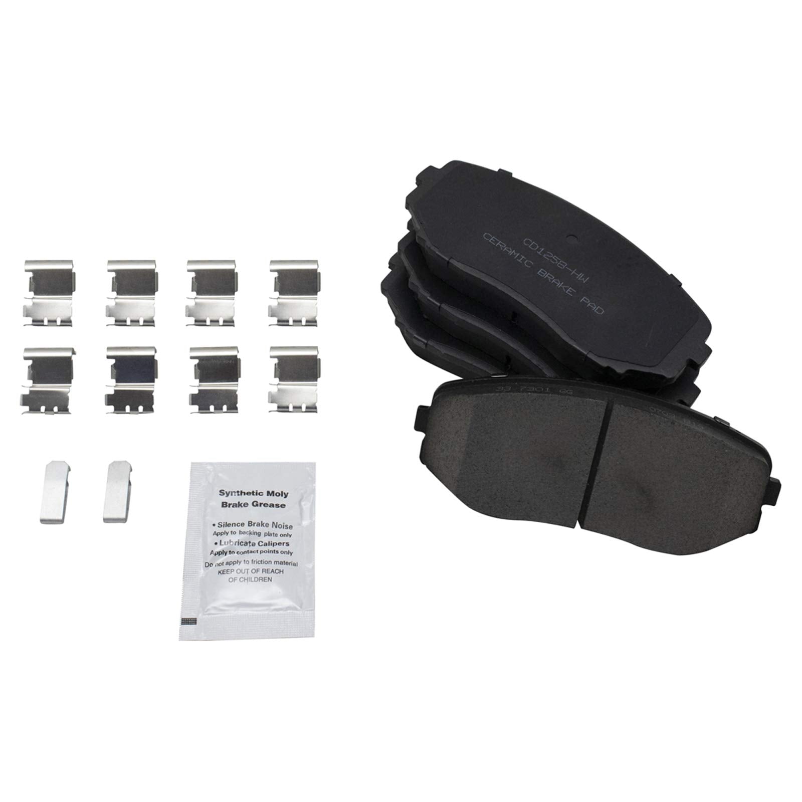 Trq Front Brake Pad & Rotor Kit Brake Pads Brake Rotor Ceramic Premium G-Coated Compatible With 2007-2015 Mazda Cx-9