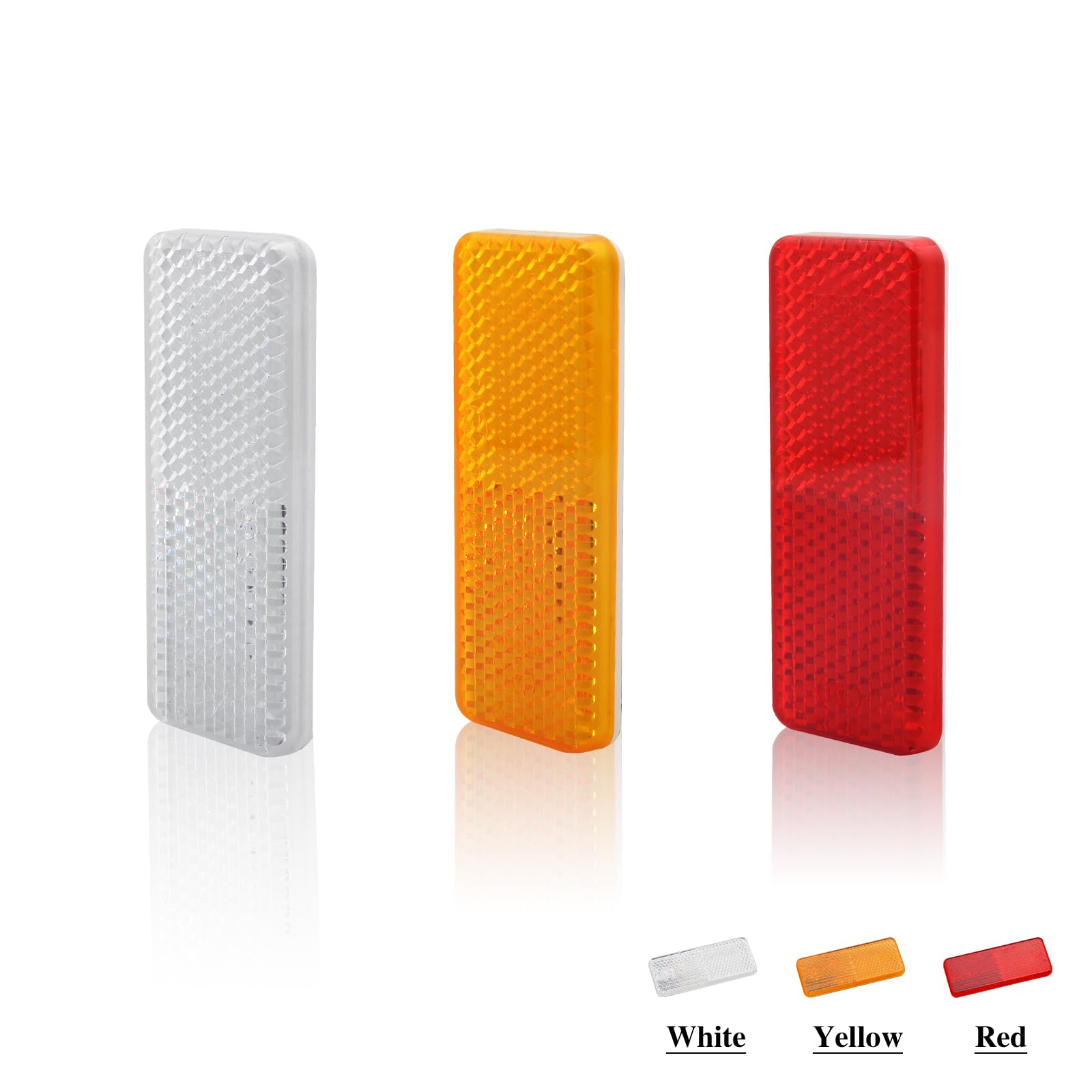 MFC PRO Rectangular Safety Stick-on Reflector Truck Trailer Warning Reflective Plate for Car Caravan Lorry Bus(Red, 2.76 x 1.10