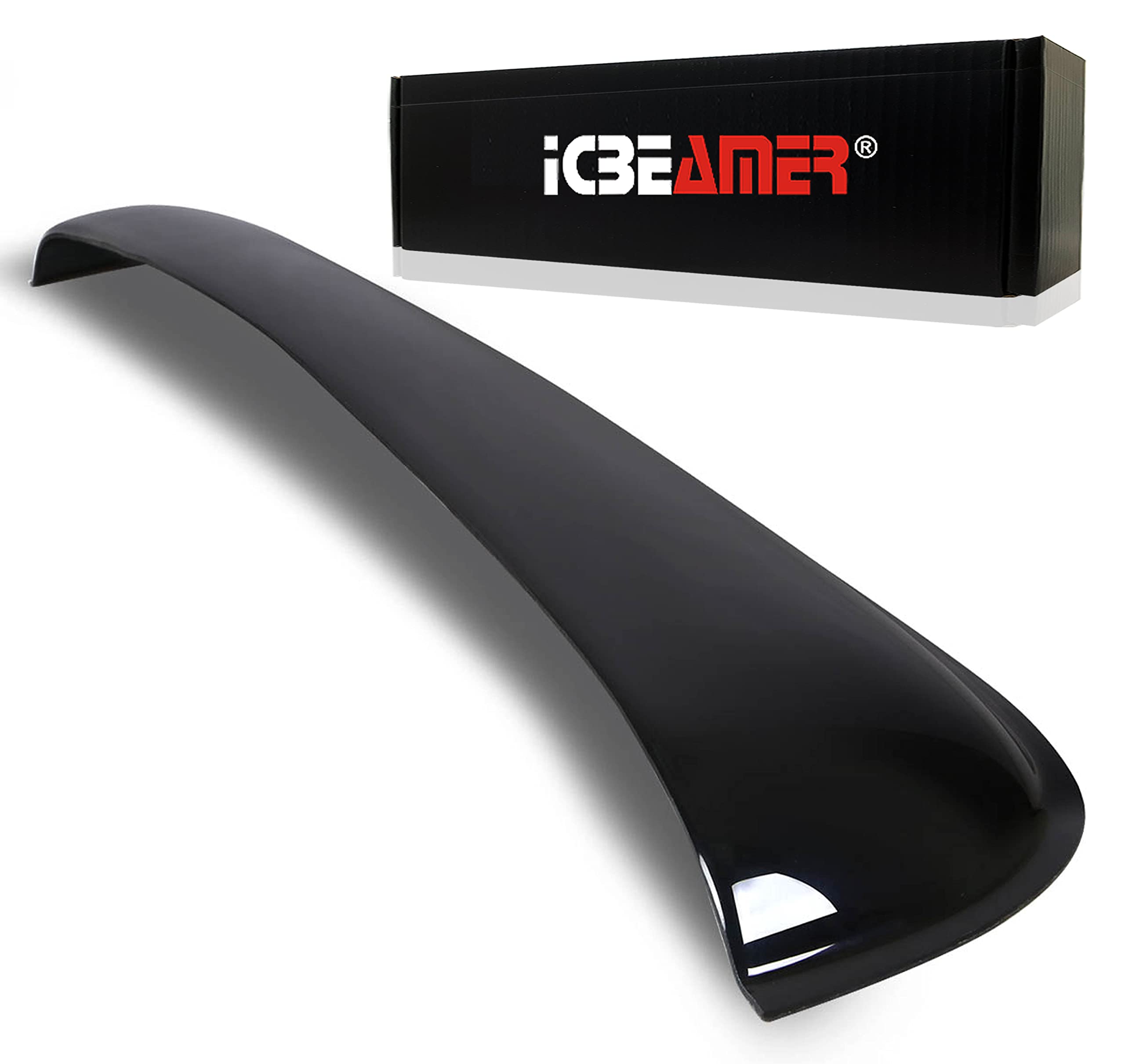[2024 Upgrade] Icbeamer 35.6 Sunroof Wind Deflector  Universal Fit  Tinted Moonroof Visor  Reduces Noise  Rain  Wind; Dark Smoke  Smooth  Waterproof  Double-Sided Tape -Like New