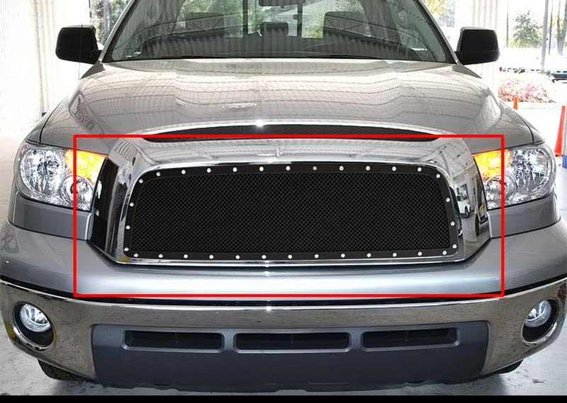 APS GR20LED64H Stainless Steel Main Upper Rivet Grille for 2007-2009 Toyota Tundra
