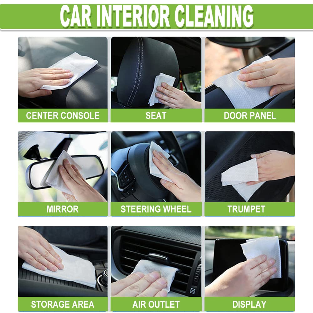 Air Jungles All Purpose Car And Home Cleaning Wipes 70 Count (Pack Of 1), Extra Large 8' X 10' Size Cleaner Wipes For Car Interior Household Appliance Yoga Mat Desk Gym Equipment Couch Desk & More