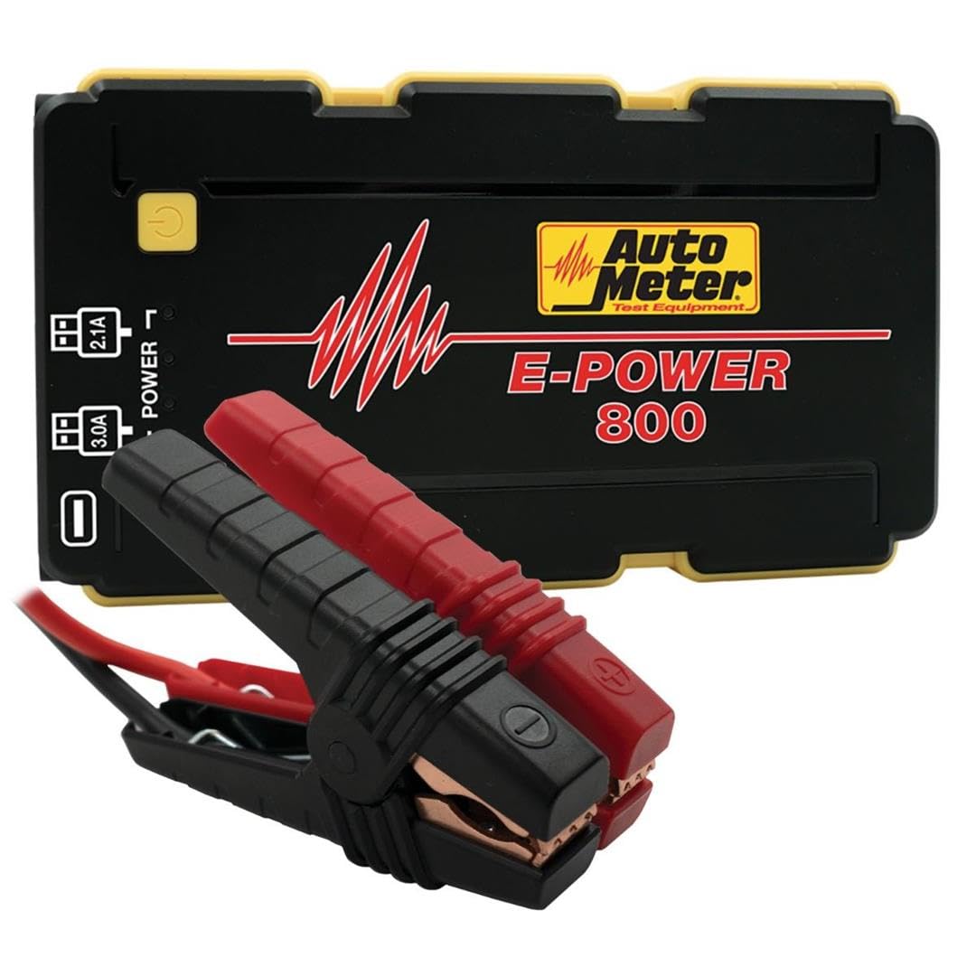 Auto Meter Ep-800 Jump Starter 12V Emergency Battery Pack 800A Peak/2220 Mah