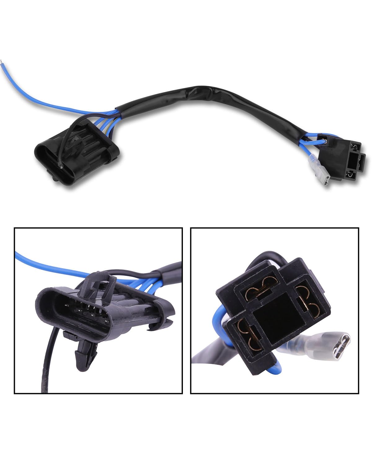 BICYACO 5-3/4 Inch 7 inch LED Headlight Wire Harness Adapter Compatible with Harley Davidson Street Glide Road King Electra Glid