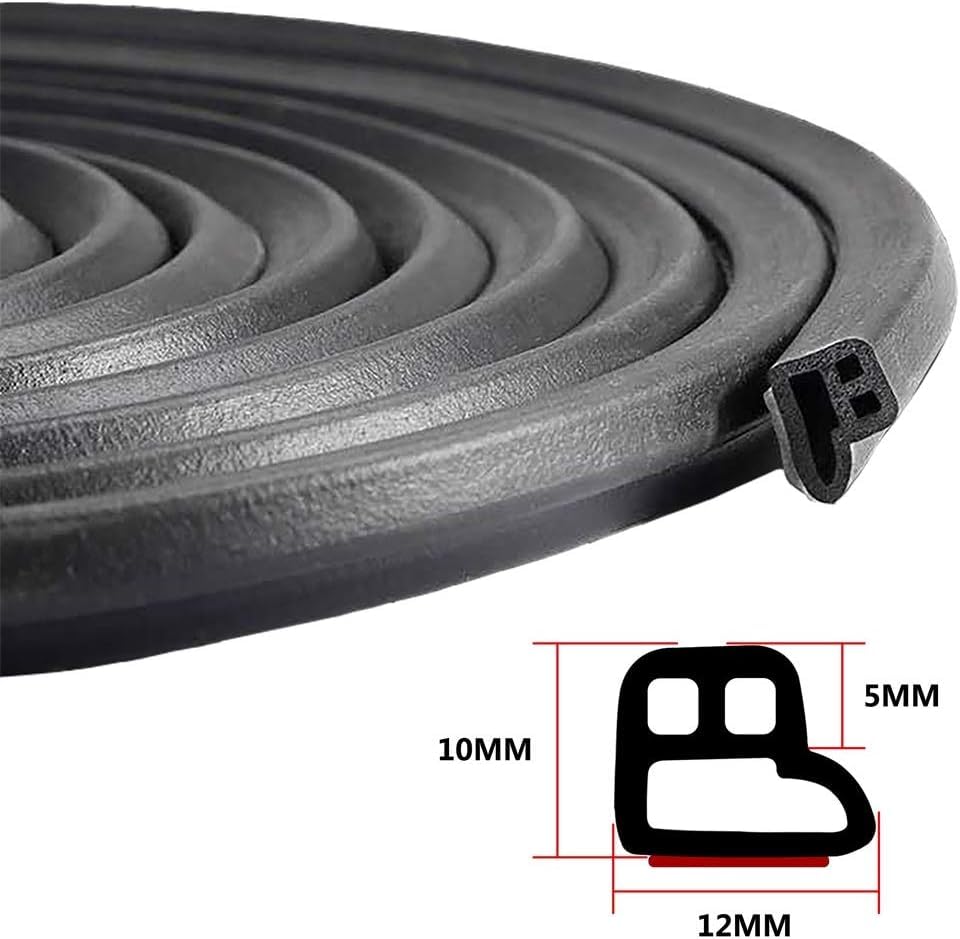 66Ft Universal Car Weather Stripping, Self-Adhesive Door Rubber Seal Strip, Auto Engine & Window Noise Insulation (47/100'' X 2/