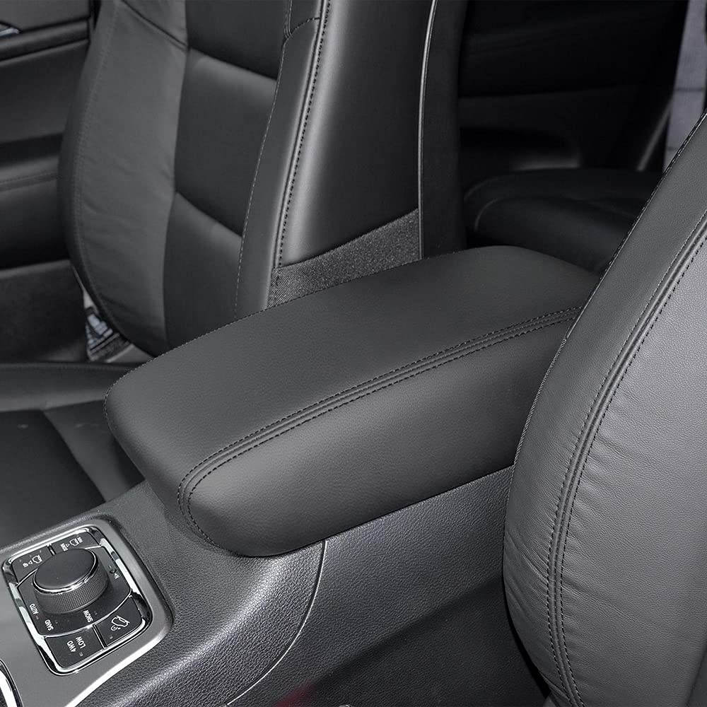 Intget Car Center Console Armrest Cover For 2011-2020 2021 Jeep Grand Cherokee Accessories Arm Rest Box Pad Console Lid Protecti