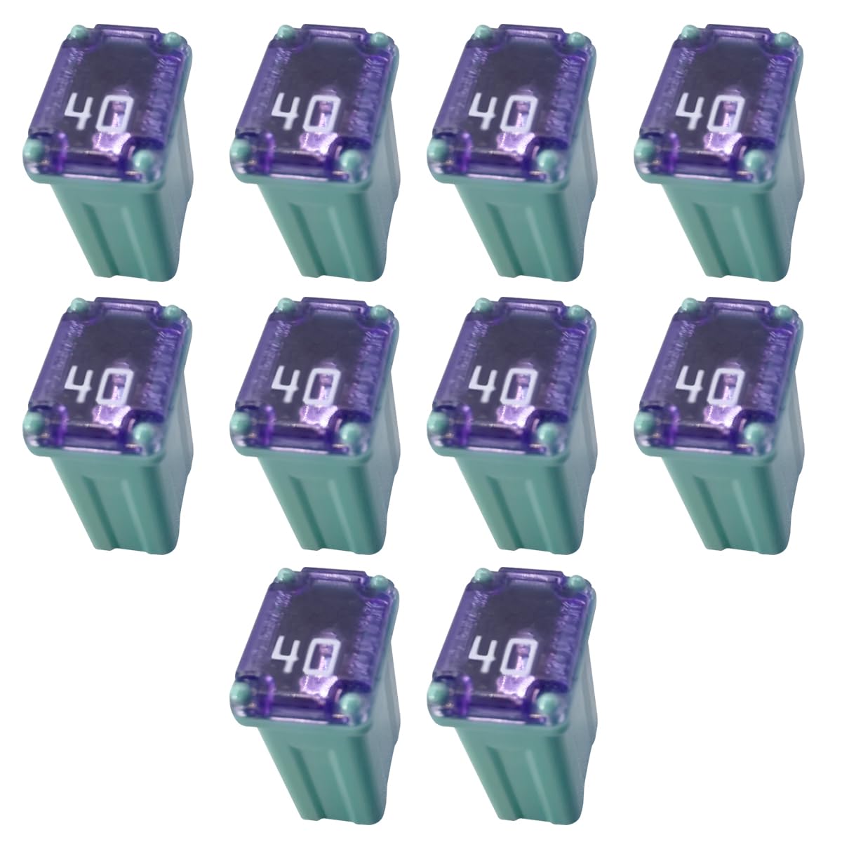 10PCS 40 Amp Car Micro Cartridge Fuses - Slow Blow FMM Mcase Type, Mini Box Shaped Fuses for Cars, Trucks and SUVs