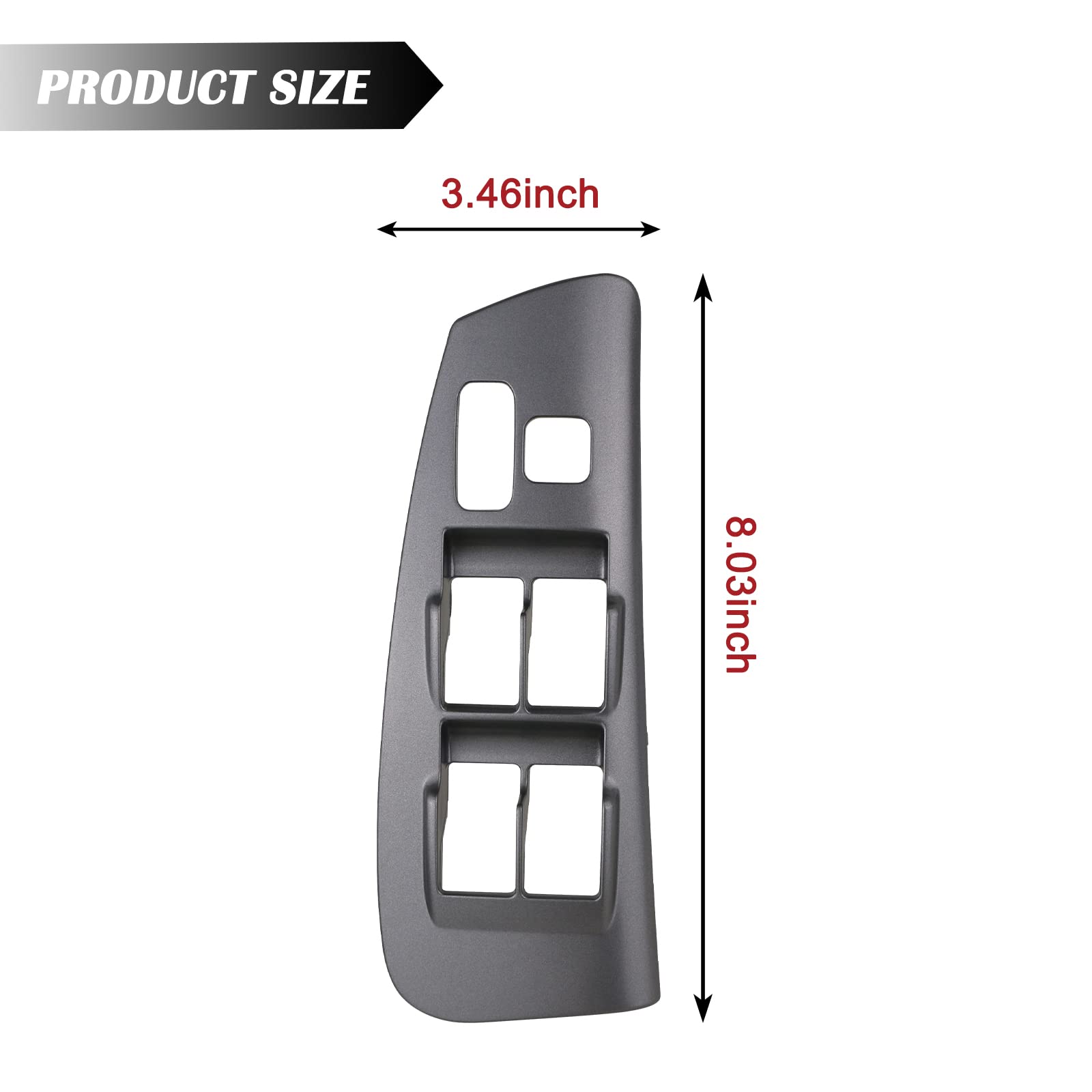 TQPONLY Door Window Switch Bezel Front Driver Side Compatible with 2003-2008 Toyota Matrix Pontiac Vibe Accessories Replaces 742