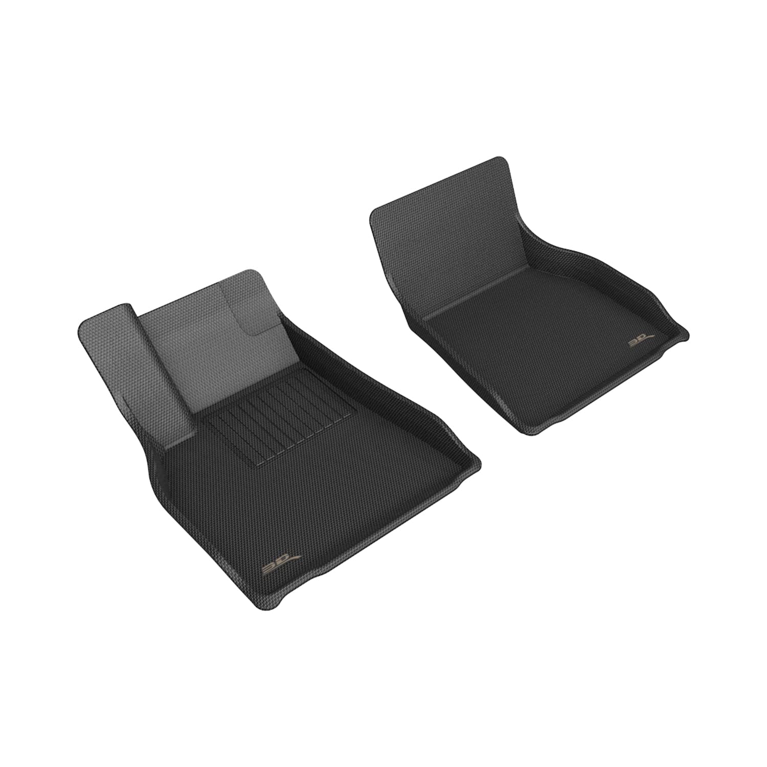 3D MAXpider Custom Fit Kagu Floor Mat (Black) Compatible with Tesla Model S 20212024  Front Row