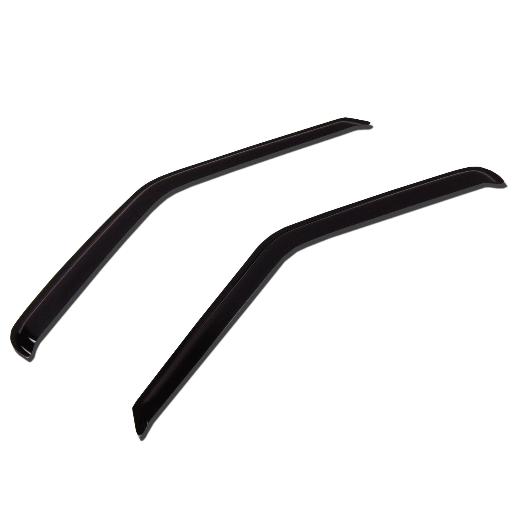 TuningPros WV-179-2 Window Visor Deflector Rain Guard Dark Smoke 2-pc Set