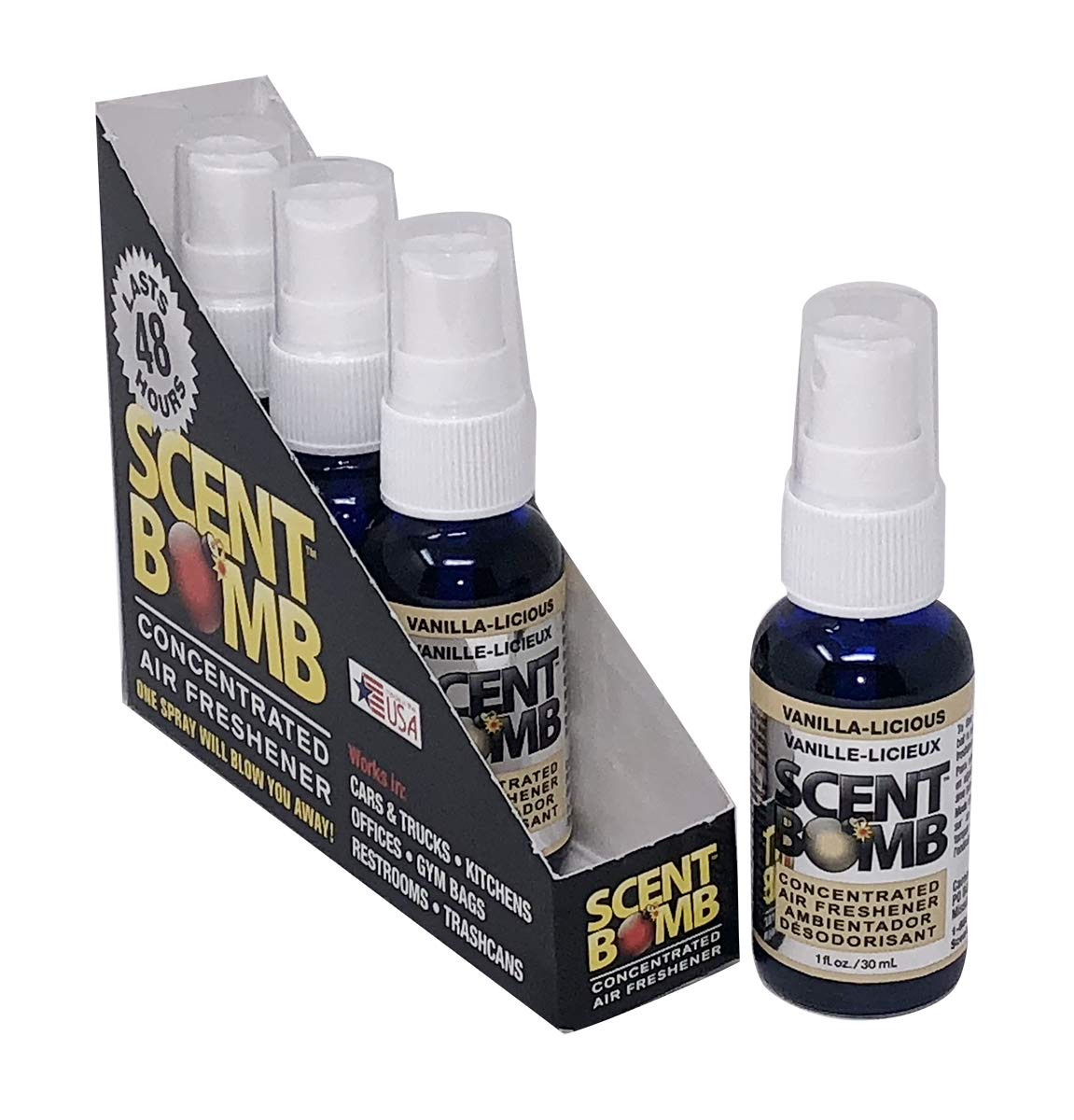 Scent Bomb Air Freshener Spray, Long-Lasting Odor Eliminator - Effective Deodorizer For Home & Car, Fresh Room Spray For Kitchen