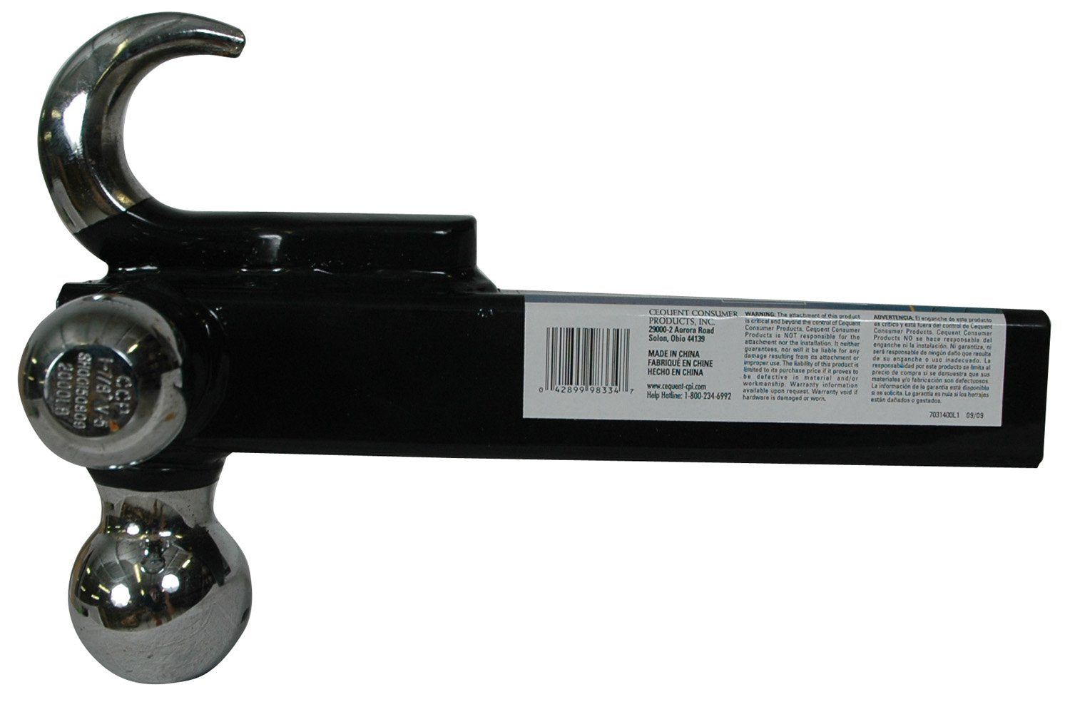 Reese 7031400 Tri-Ball Mount With Hook