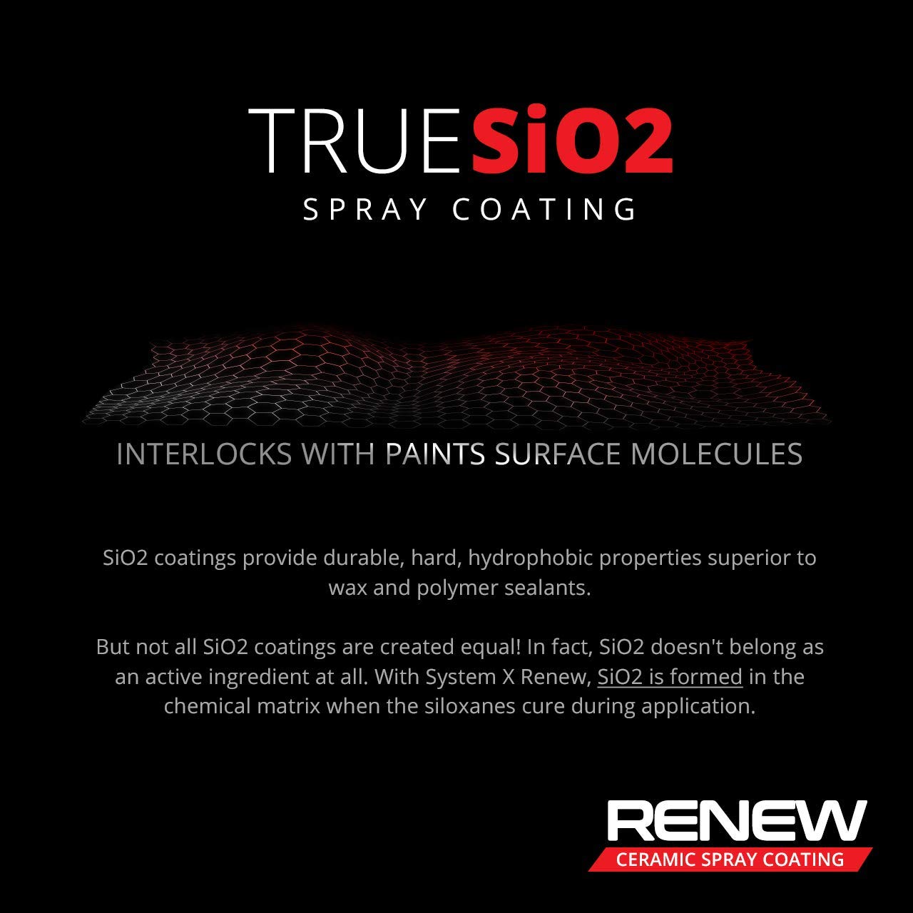 System X Ceramic Spray Coating - Ultra Hydrophobic SiO2 Paint Protection - 16.9 FL OZ - Model REN-500