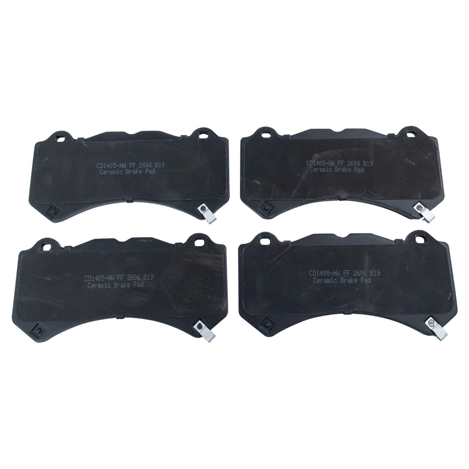 TRQ Front Posi Ceramic Brake Pad Kit Set Compatible with 2016-2018 ATS / 2012-2018 Camaro / 2015-2018 Challenger / 2015-2018 Cha
