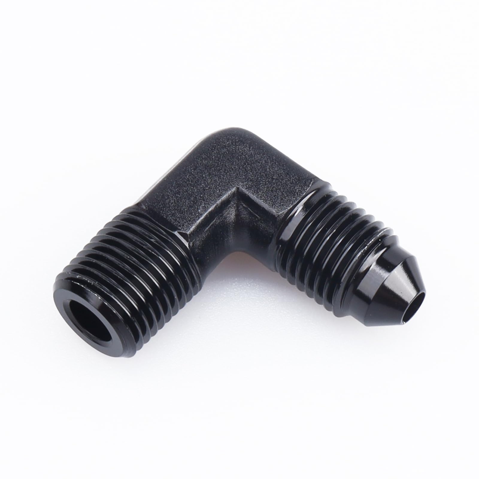 Ac Performance 90 Degree Elbow -3 An Male To 1/4'' Npt Male Fitting Adapter Connector Aluminum Black