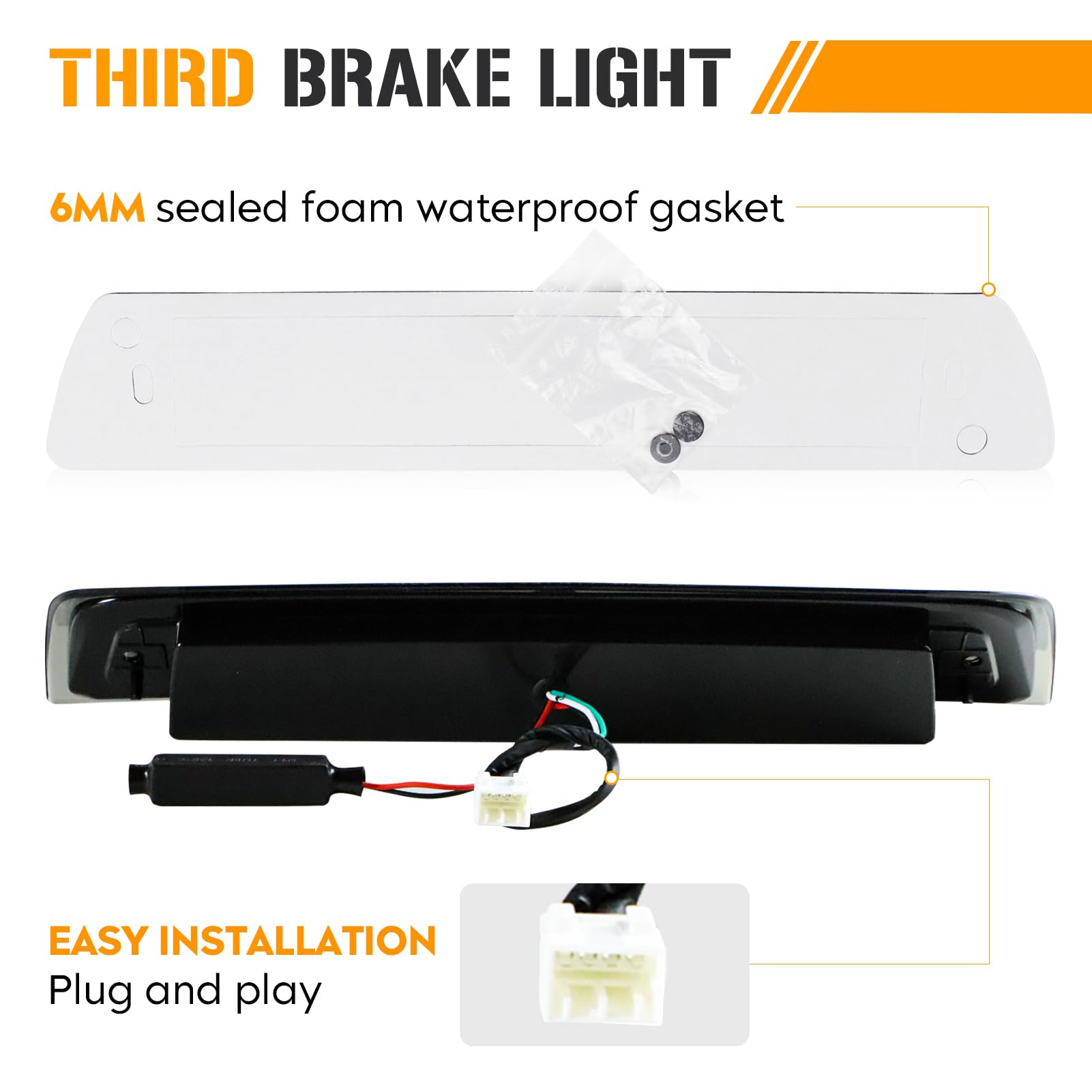 Led Third Brake Light Fits For Dodge Ram 1500 2009-2017, For Dodge Ram 2500 3500 2010-2017, High Mount Stop Light Center Mount B