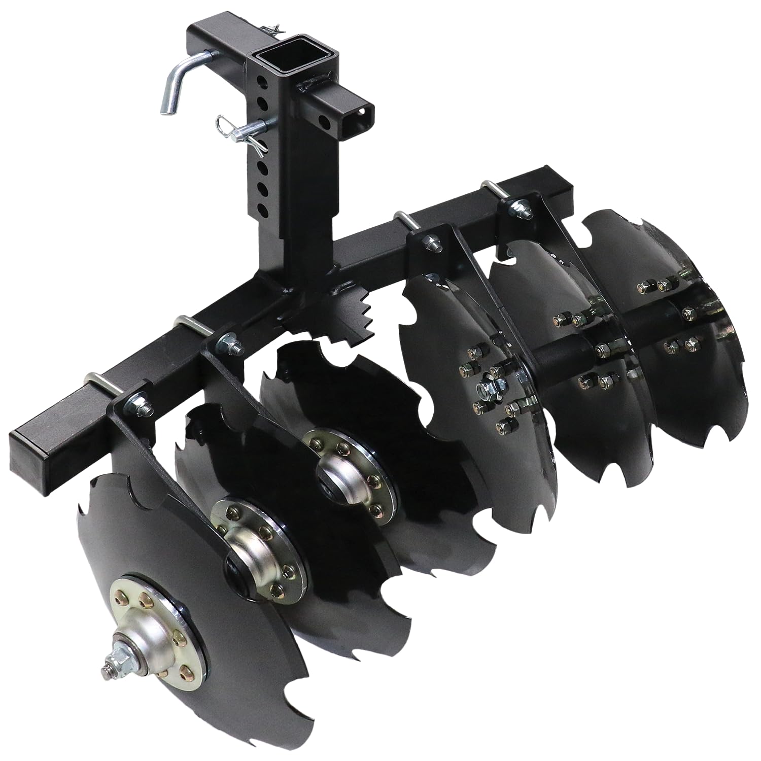 Battle Armor Designs ATV/UTV Disc Plow Harrow, 28" Cut Width, Metal, Black, Model 200-1007-16, Universal 2" Receiver Mount
