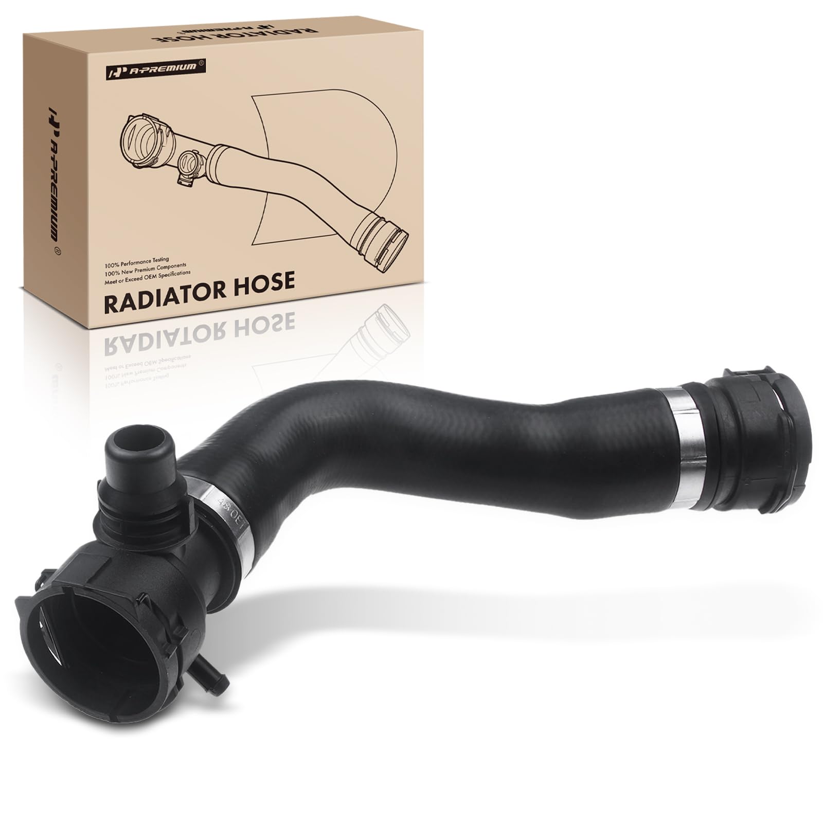 A-Premium Upper Radiator Coolant Hose Compatible With Bmw E82 1 Series M 2011, E82/E88 135I 2008-2013, 335I 2007-2011, X1 E84 20