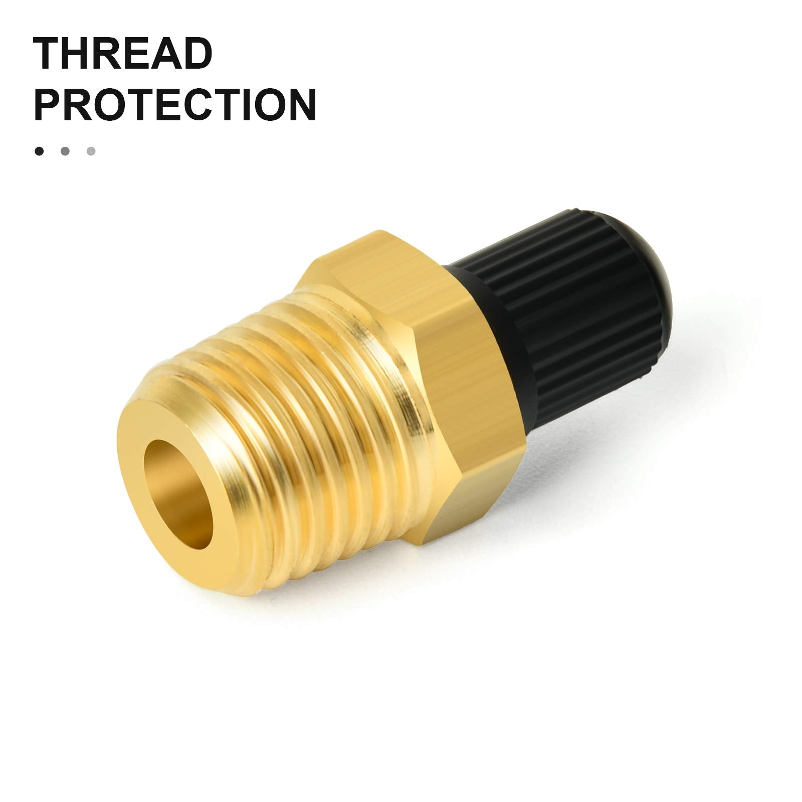 Gasher 6Pcs 1/4'' Npt Tank Valve Anti-Corrosion Brass Schrader Valve With 1/4'' Male Npt,Using With Air Compressor Tanks