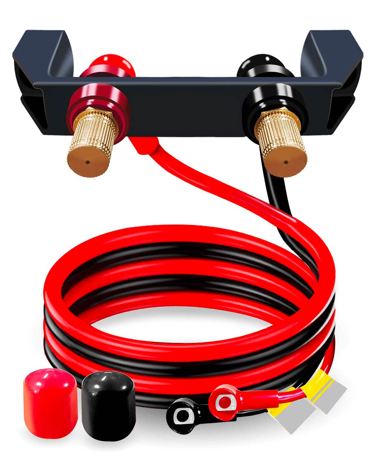Battery Jump Post Kit, Waterproof Remote Battery Jumper Terminals W/Cable & Mounting Bracket, Heavy Duty Battery Charging Posts 