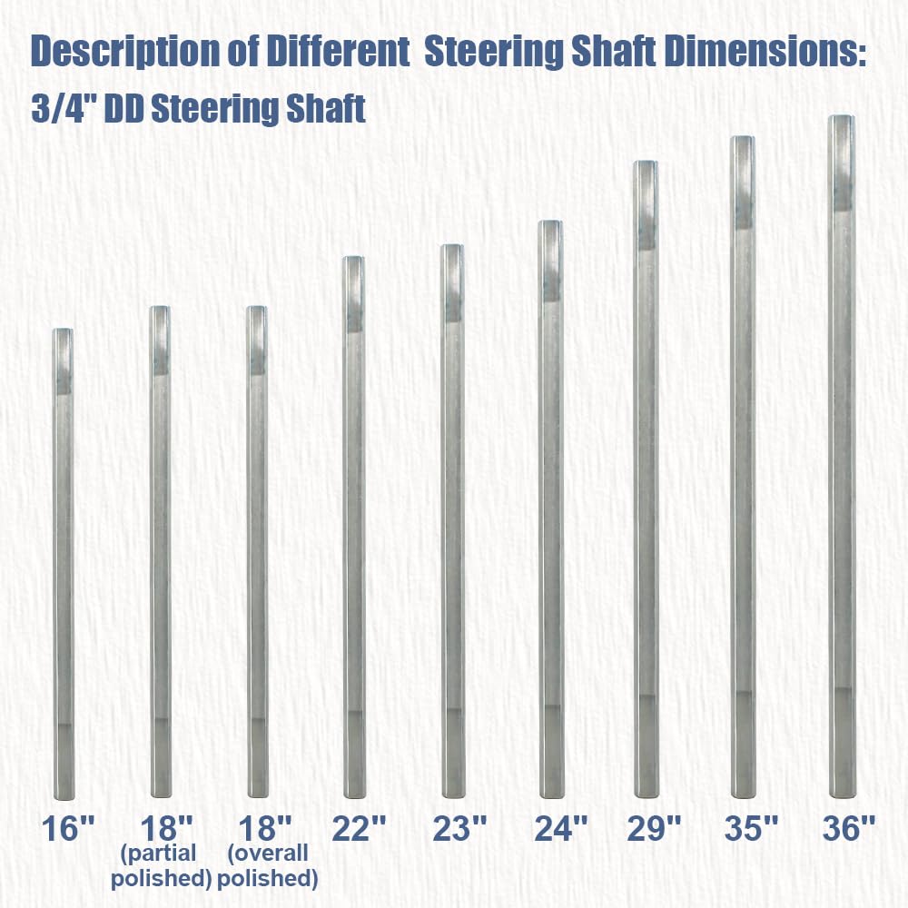 Cool Star Single Steering Joints 3/4'' Round X 3/4'' Round Smooth Round U-Joint Shaft 96Mm 35 Degree Black