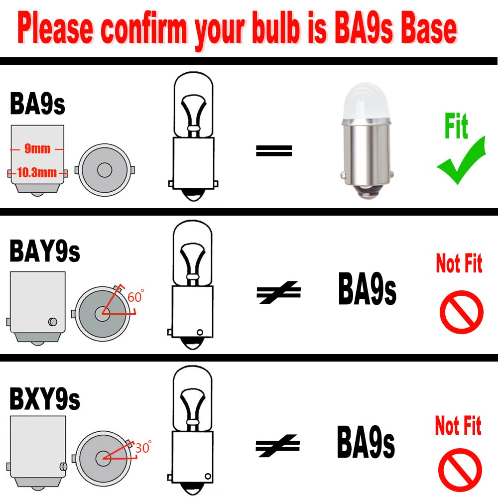 Yoper Ba9S 53 57 1895 64111 Led Light Bulb For Car 12V Yellow