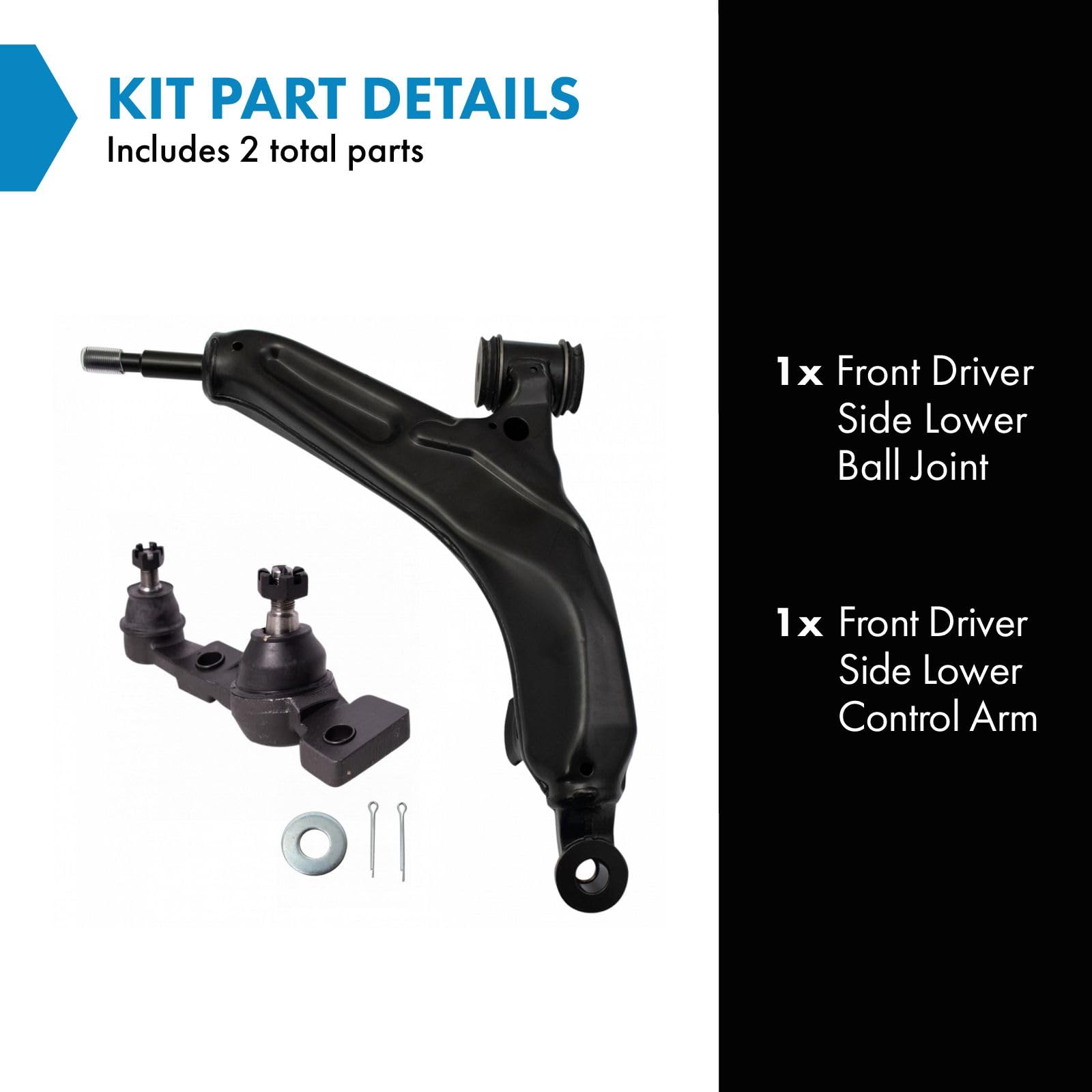 Trq Front Left Lower Control Arm With Ball Joint Drivers Side Compatible With 2006 Lexus Gs300 2007-2011 Gs350 2006-2007 Gs430 G
