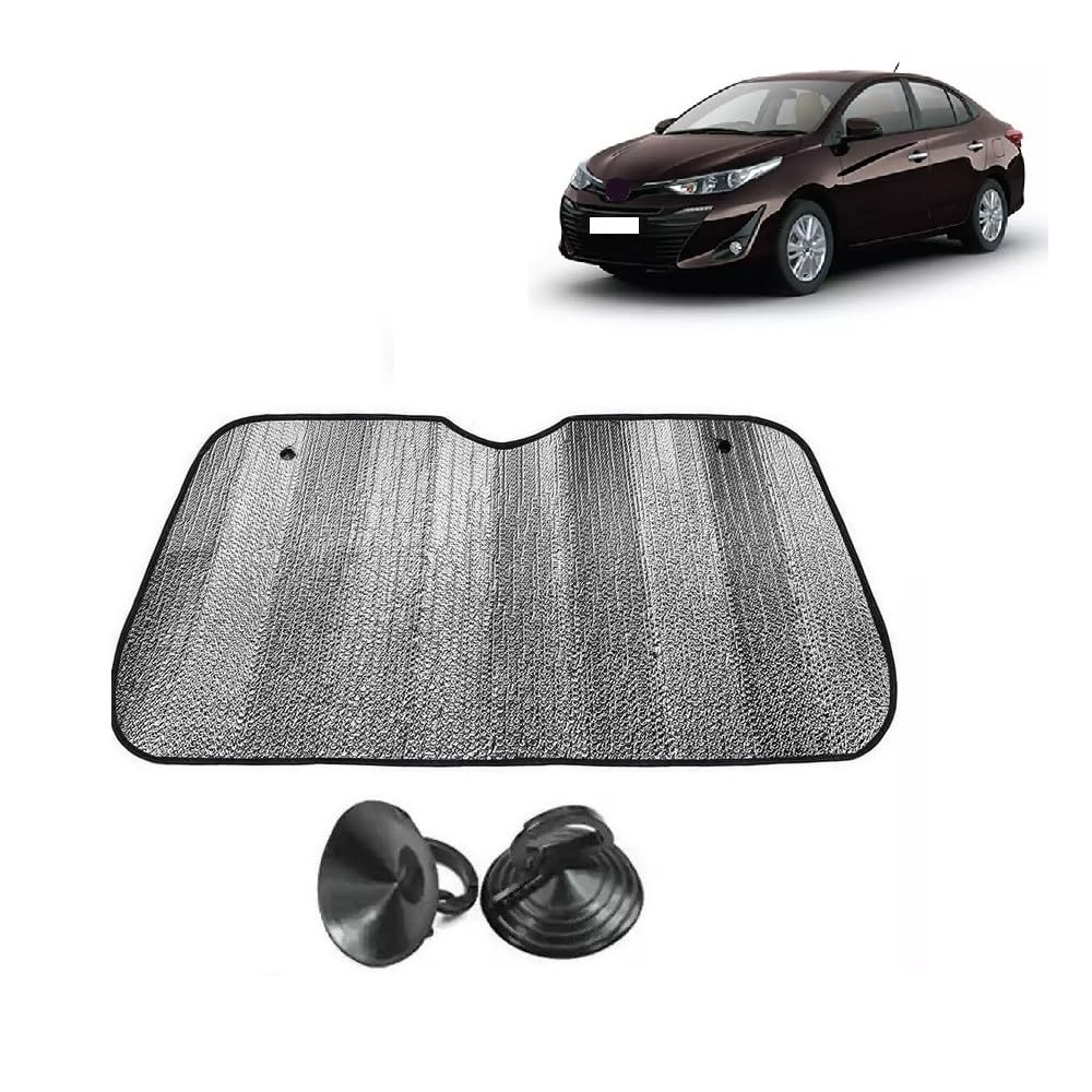 Car Windshield Sun Shade UV Rays Protector Silver Sunshade Solar Reflective Suitable for Yaris
