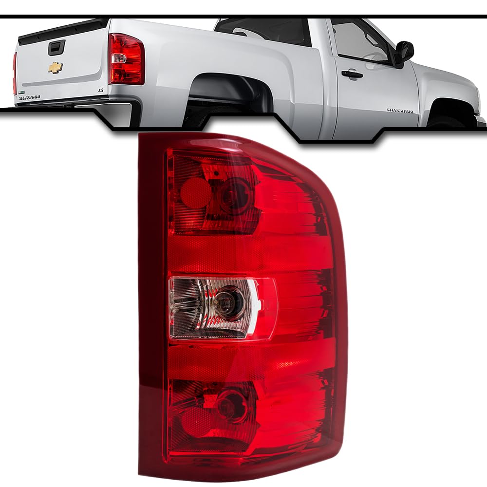 Epic Lighting Amxoe Replacement Rear Brake Tail Light Assembly Compatible With Chevy 07-14 Silverado Gmc Sierra 12-13 1500 12-14