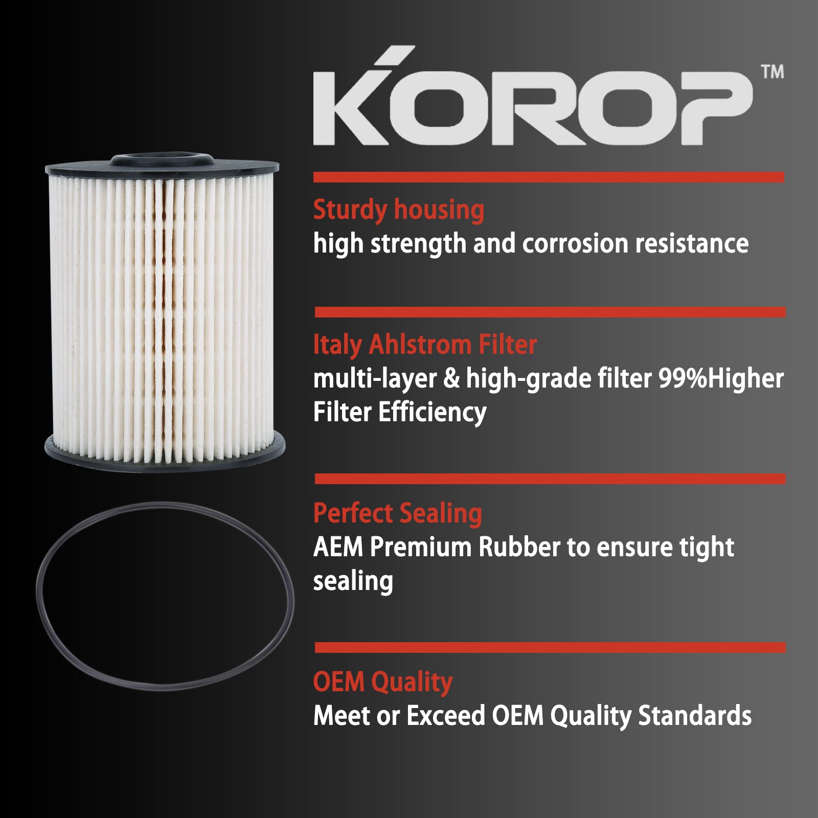5.9 Cummins Fuel Filter Fits For Dodge Ram 2500 3500 5.9L Cummins Turbo Diesel 2000-2009 Replaces# 68001914Aa, 68001914Ab, 50155
