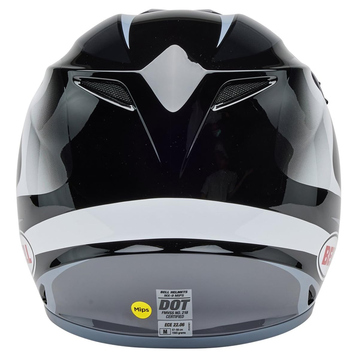Bell Mx-9 Mips Dirt Helmet (Gloss Jackal Black/White - 2X-Large)
