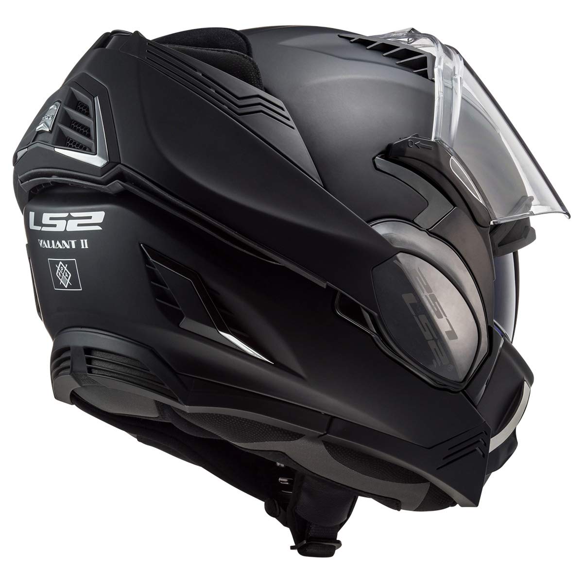 Ls2 Helmets Valiant Ii Blackout Valiant Ii Modular Helmet (Matte Black - X-Small)