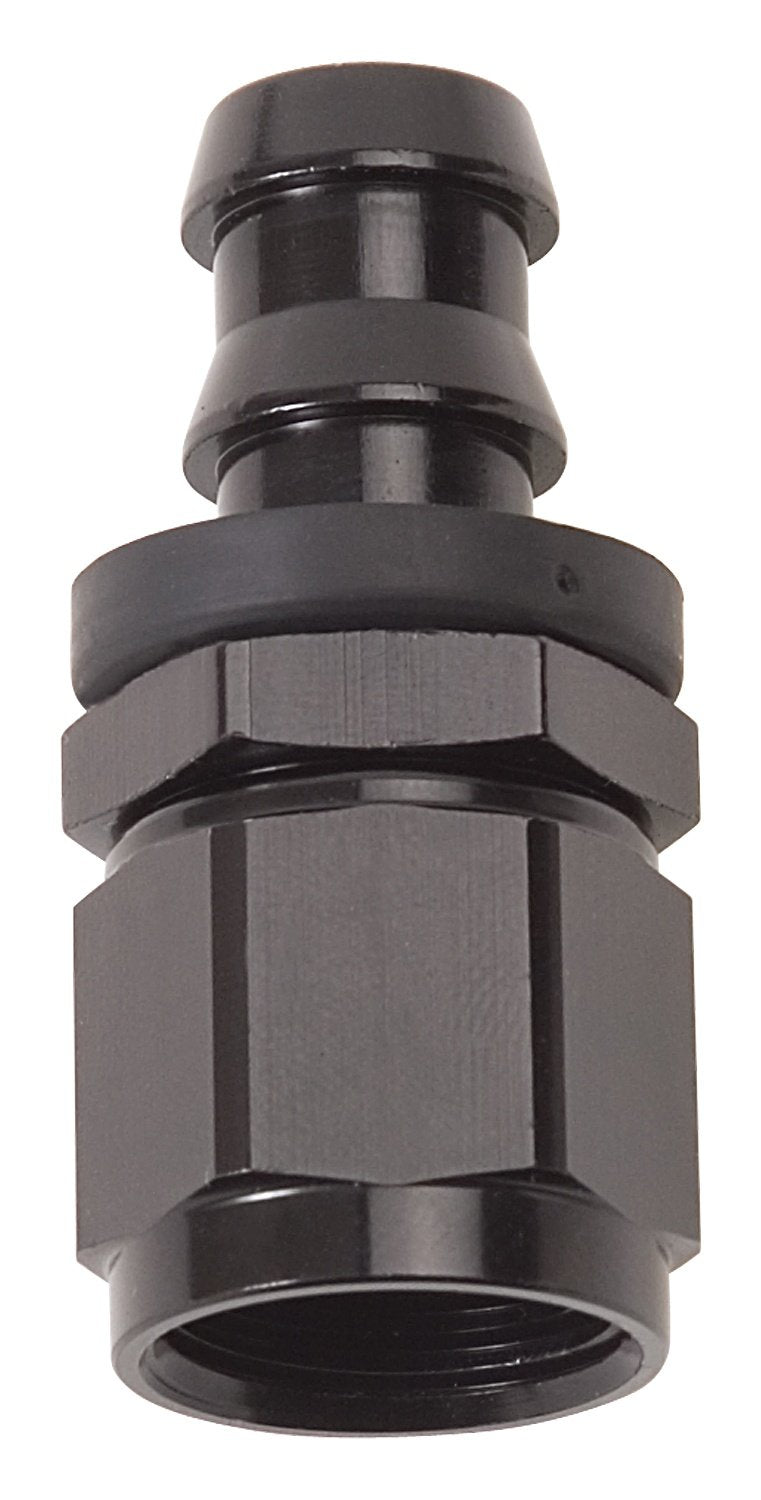 Edelbrock 624033 Hose End Twist Lok Straight -10 Blk Anodized