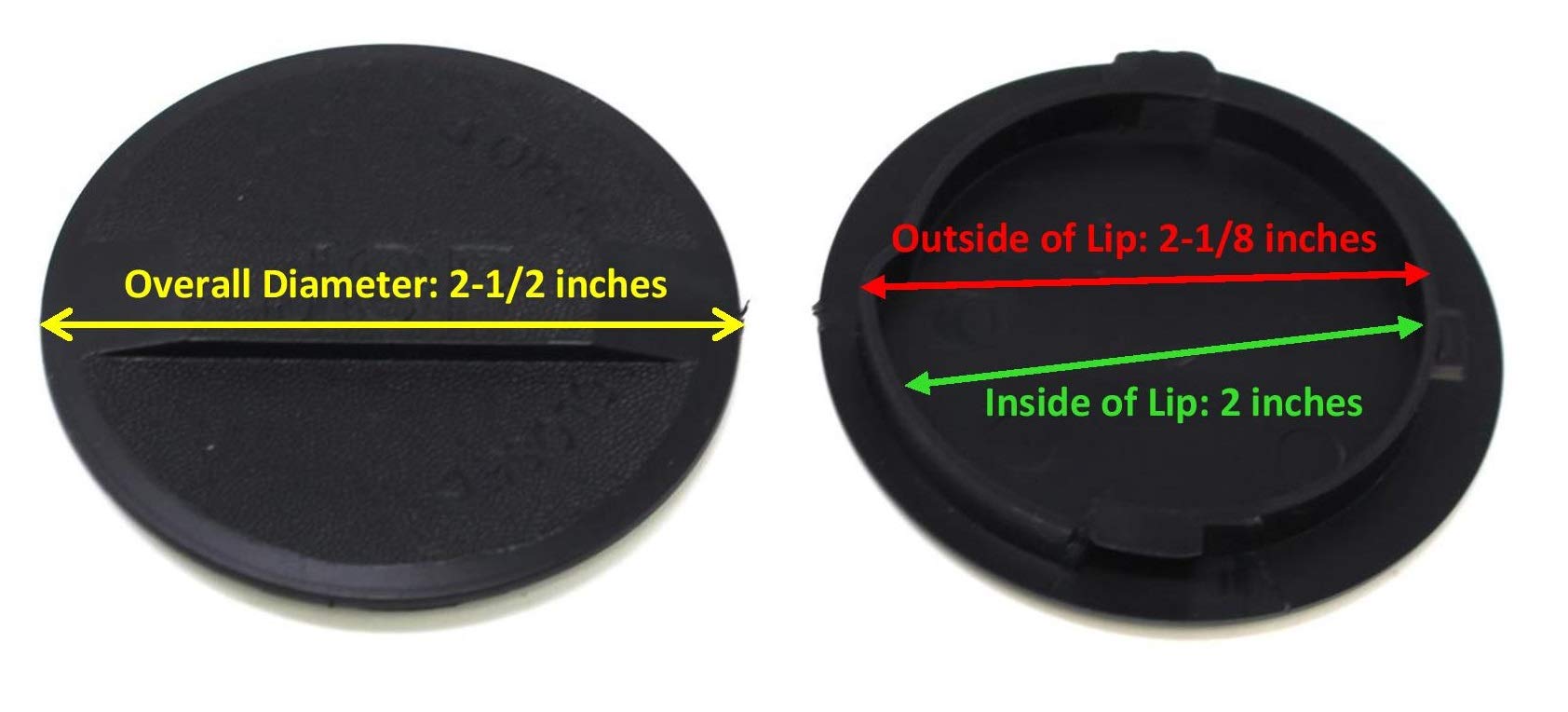 JSP Manufacturing UFP Plastic Outer Member Cap, 2-1/2" Diameter, Black, Model CP-Trailer-Cap-32547 (4 Pack)