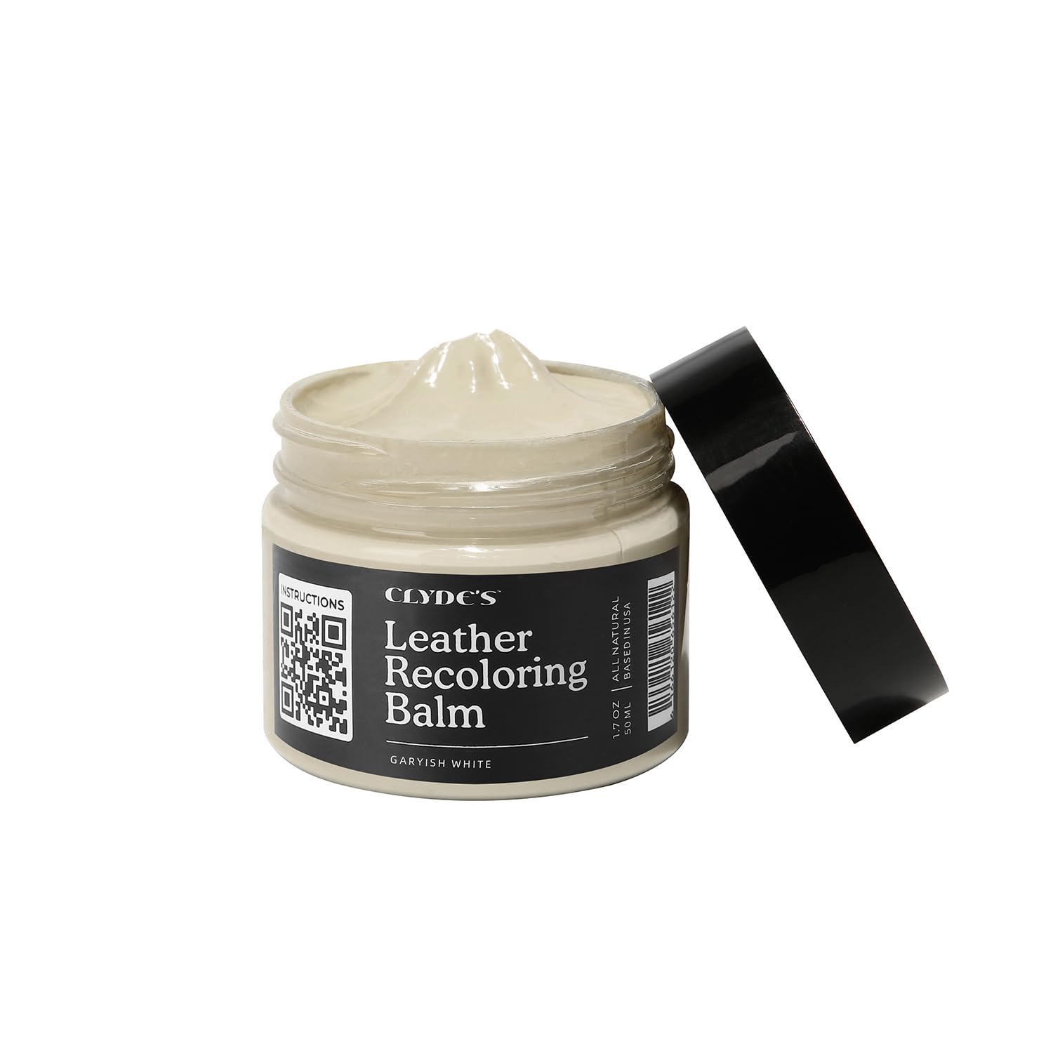 Clyde'S Recoloring Balm | Non-Toxic Material Dye & Restorer For Furniture, Car Seats, & More | 23 Colors (Grayish White, 50Ml)