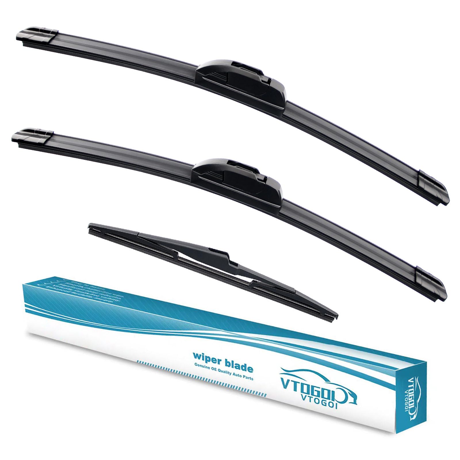 Vtogoi Wiper Blades With Rear Wiper Blades Set For 2015-2021 Kia Sedona,Automotive Replacement Windshield Wiper Blades, That Mee