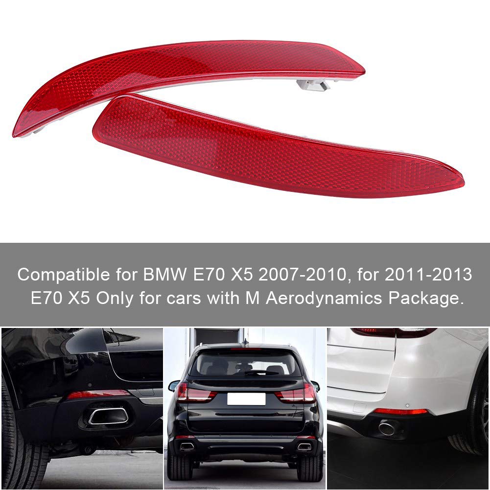Bumper Reflector, x5 accessories Pair of Rear Bumper Reflector Rear Bumper Reflector, for E70 X5 2007 2013 63217158949 632171589