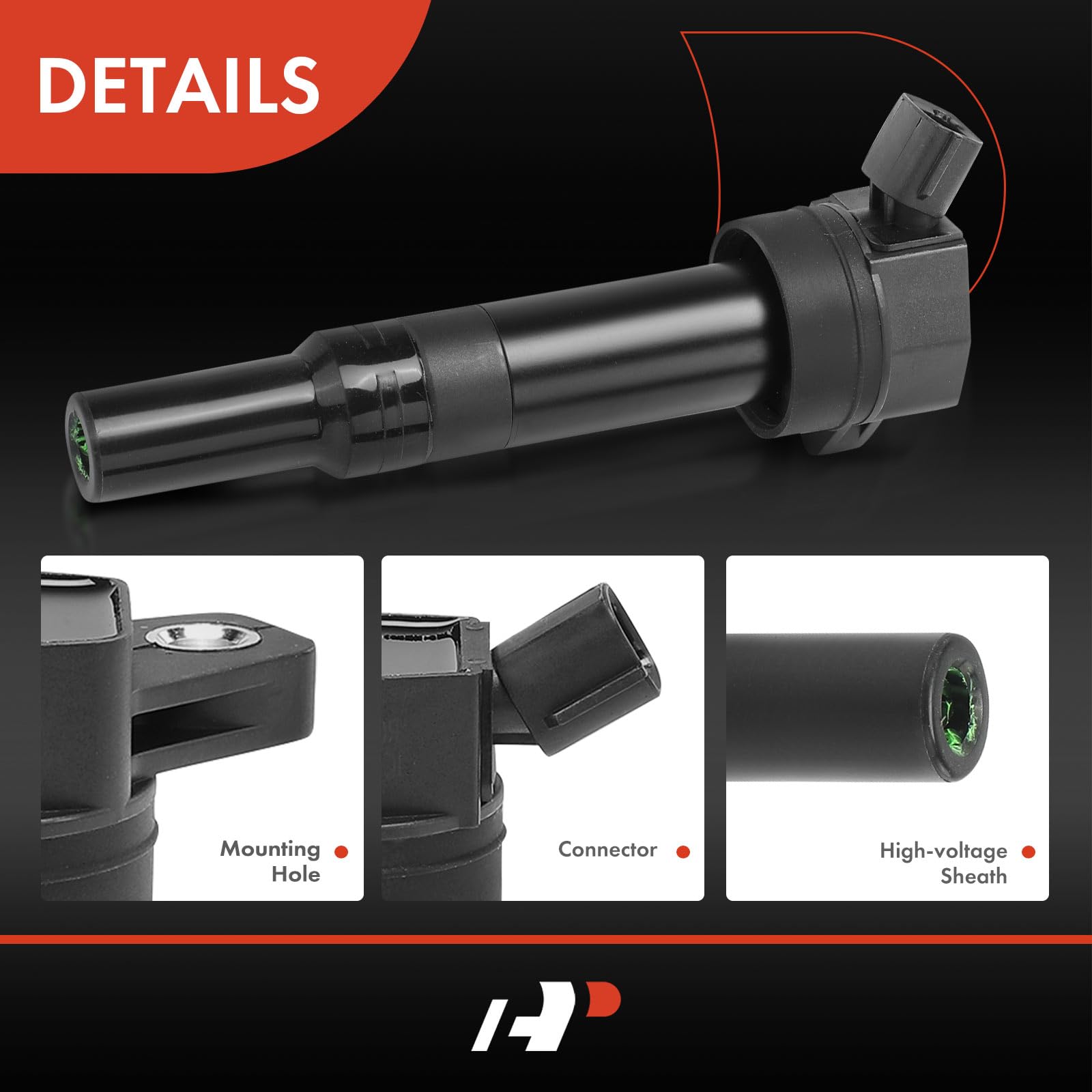 A-Premium Ignition Coil Pack Set of 4 Compatible with Hyundai Elantra 2011-2016, Tucson 2014-2020, Kia Forte 2014-2016, Soul 201