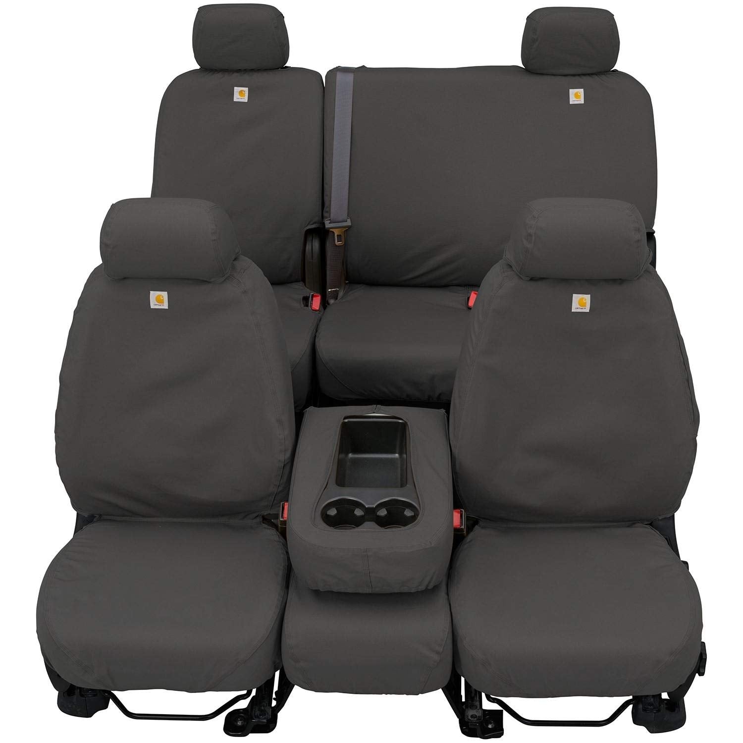 Covercraft - SSC2512CAGY Carhartt SeatSaver Front Row Custom Fit Seat Cover for Select Ford Models - Duck Weave (Gravel)