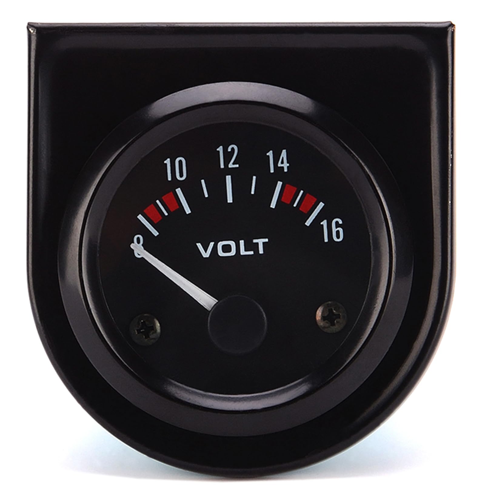 12V Voltmeter Gauge 2 52mm Volt Voltage Meter Gauge Universal Pointer Voltmeter Car Auto Measure Range 8-16V LED Light Dial Blac