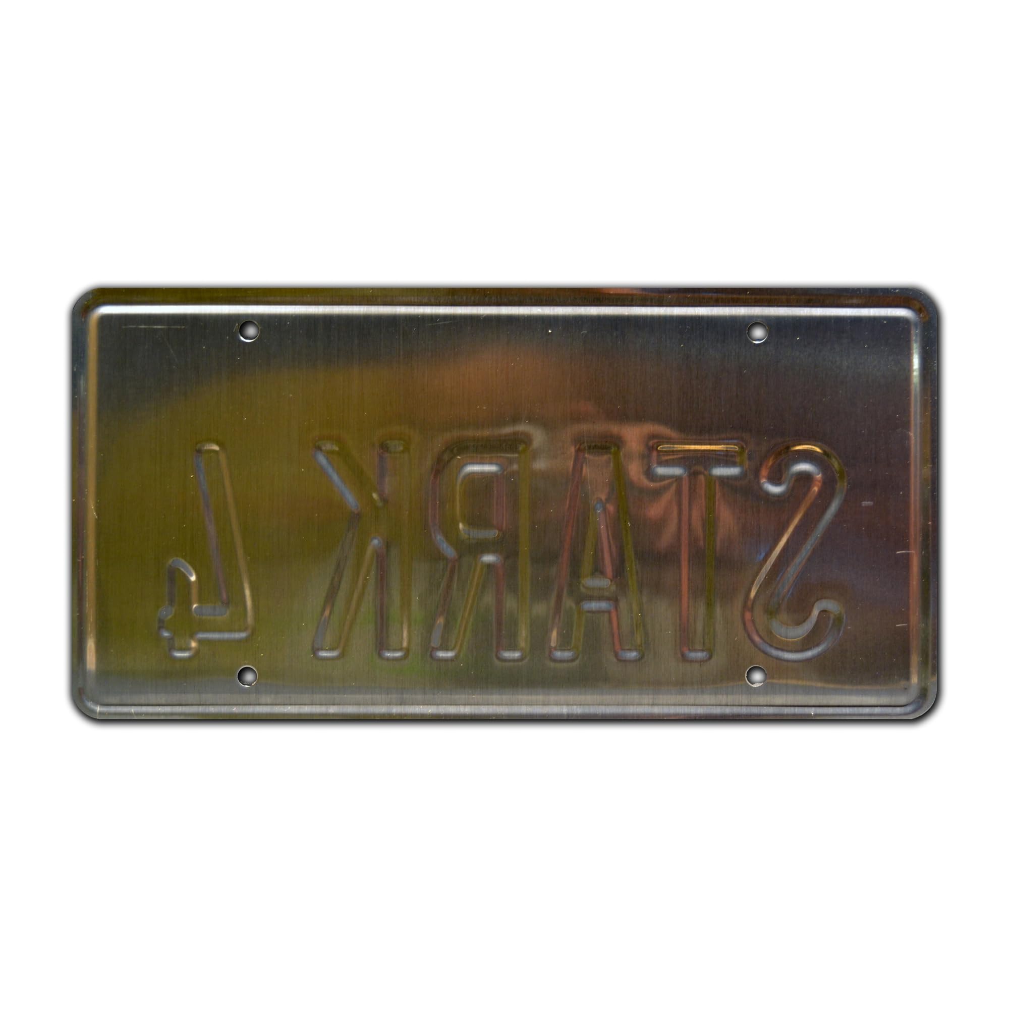 Celebrity Machines Iron Man | Stark 4 | Metal Stamped License Plate