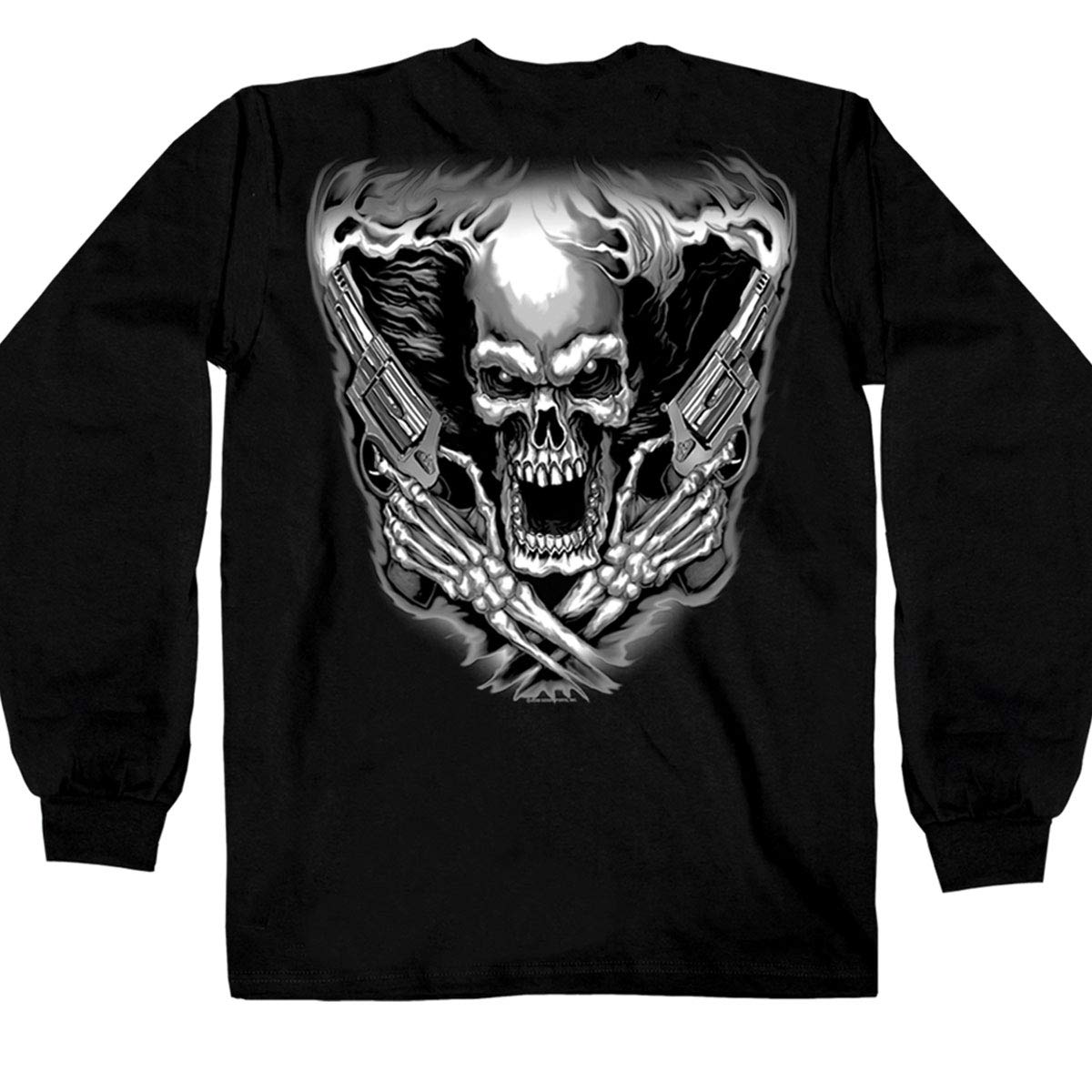 Hot Leathers Motorcycle Assassin Shirt, Black, Large - GMD2076, Cotton Long Sleeve for Men